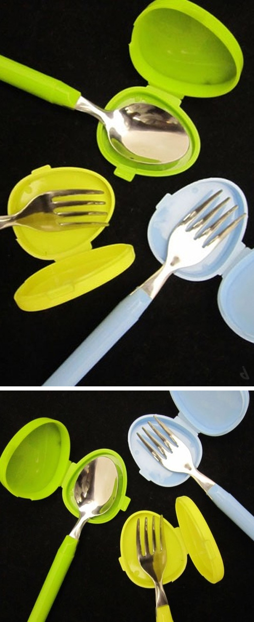 Cutlery covers | perfect for your purse! Awesome! #product_design