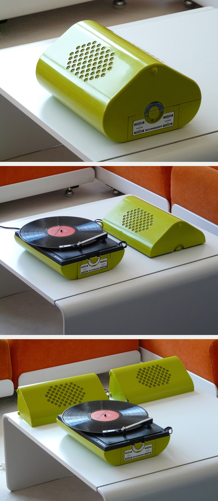 1970s Schneider vintage record player #product_design #industrial_design