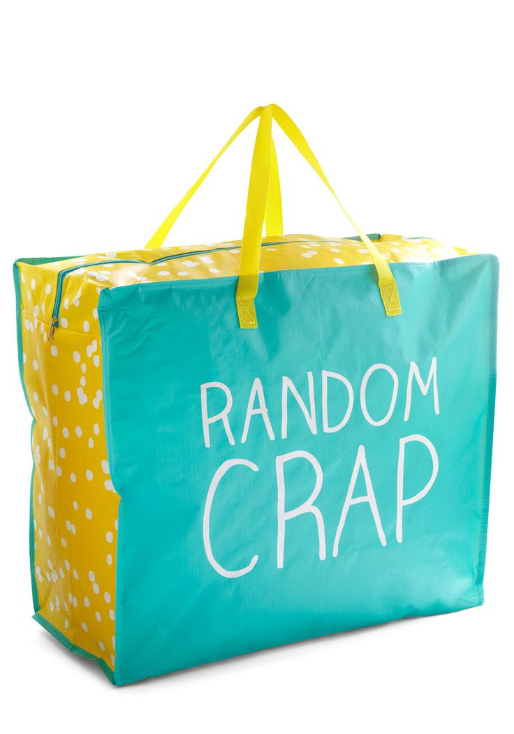 Random Crap Bag // haha! I NEED this!! #product_design