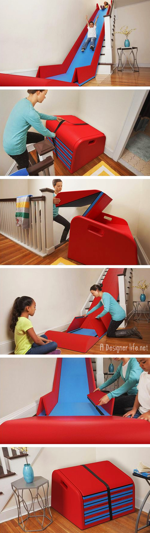 Need this in my house! A stair slide that converts your staircase into a slippery dip! #product_design