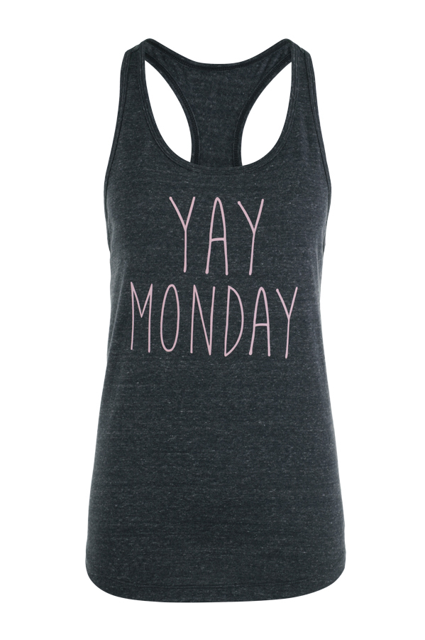 Yay Monday tank in charcoal grey