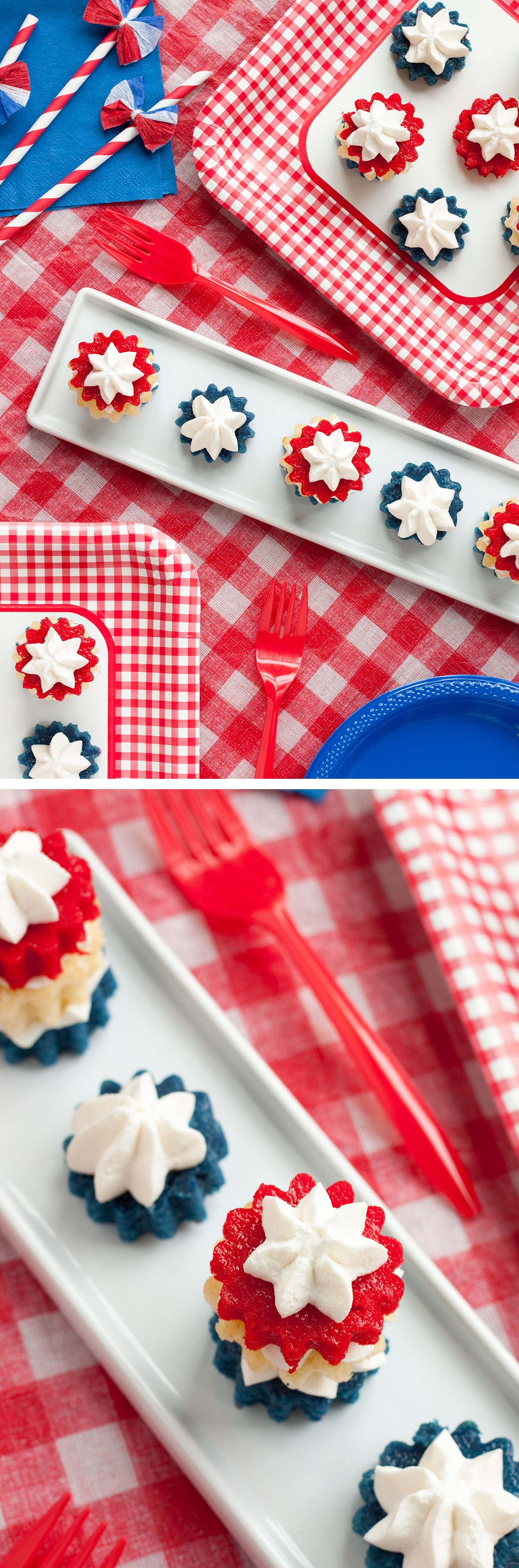 Mini firework cakes for 4th of July!