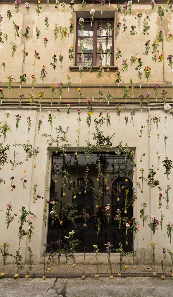 A floral extravaganza covering the exterior of architecture studio Piuarch's headquarters in Brera Design District, 'Flowerprint' forms an impromptu garden from the building's roof to ground floor. The Ultimate First-Timer's Guide to Milan Design Week | Fuorisalone Milano