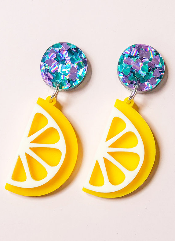 Palm Beach Lemon Squeeze Drop Earrings | Hello Miss May on Etsy