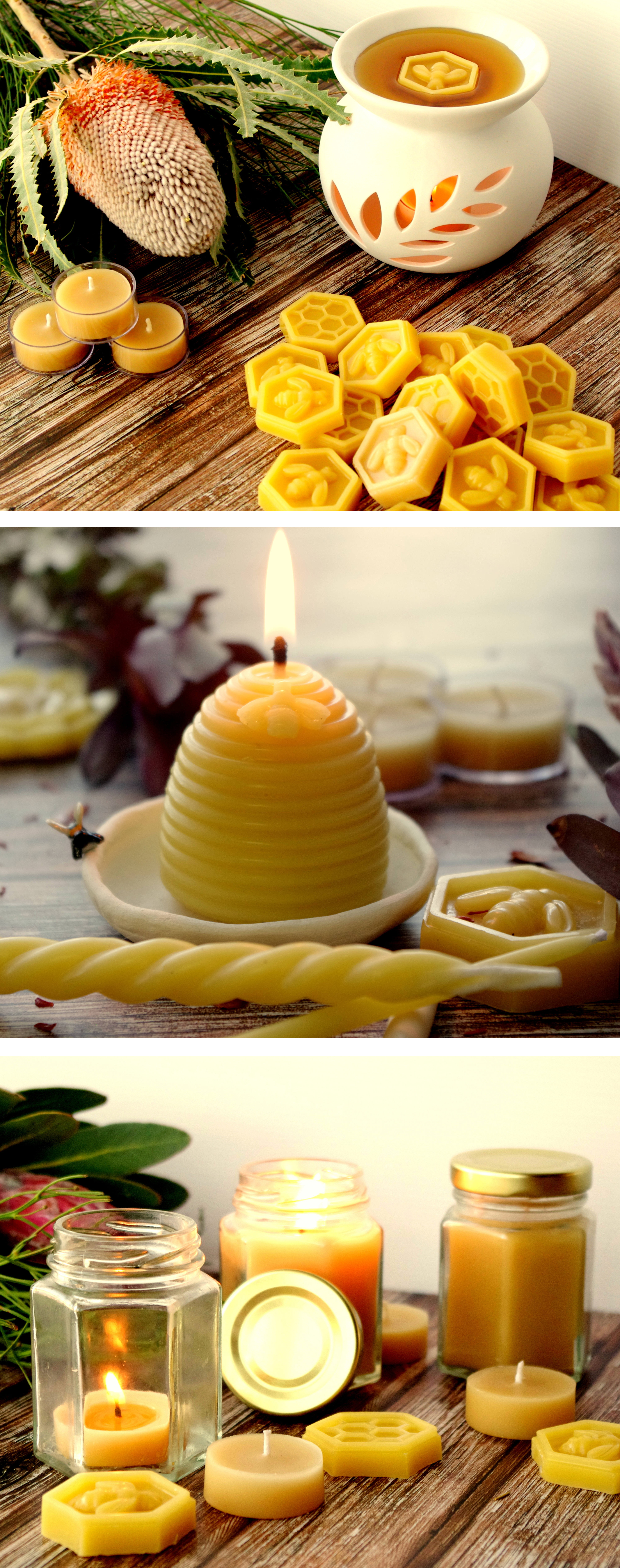 Natural Australian beeswax candles and wax melts for aromatherapy | Wax and Flame AU